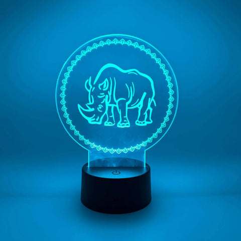 Rhino LED Lamp | Rhinoceros Light | Zoo & Safari Animal Gift