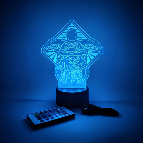Sea Turtle LED Accent Light with Ocean Scene