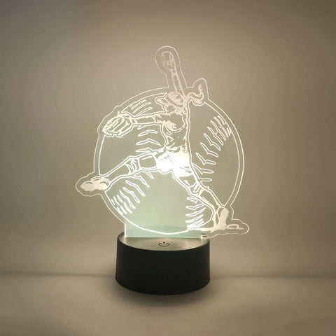 Softball Pitcher Lamp | Fast Pitch Ball Player LED Light