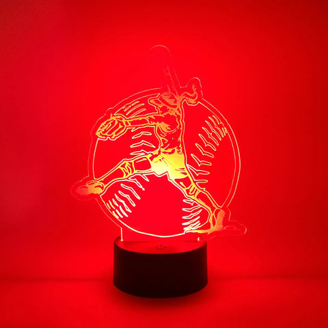 Softball Pitcher Lamp | Fast Pitch Ball Player LED Light