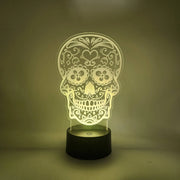 Sugar Skull LED Light | Calavera - Day of the Dead Lamp