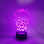 Sugar Skull LED Light | Calavera - Day of the Dead Lamp