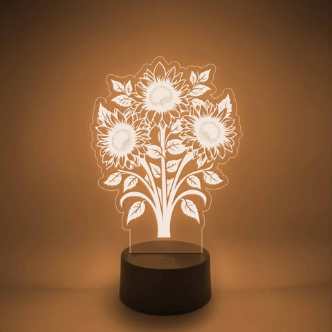 Sunflower Bouquet LED Light Up Desk Lamp