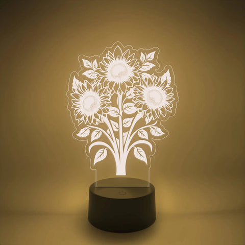 Sunflower Bouquet LED Light Up Desk Lamp