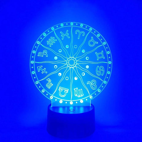 Zodiac Calendar Lamp | Astrology Zodiac Signs LED Light
