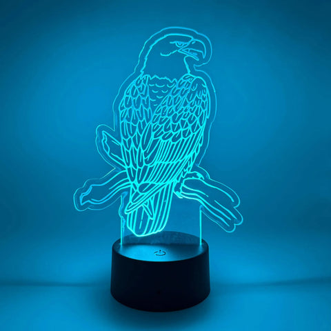 American Bald Eagle LED Lamp | USA Patriotic Wildlife Light