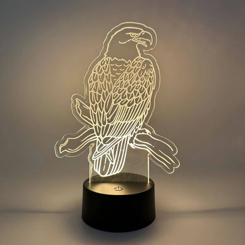 American Bald Eagle LED Lamp | USA Patriotic Wildlife Light