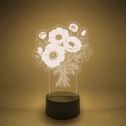 Anemone Flower Bouquet LED Lamp | Gift for Grandma or Mom