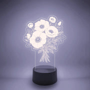 Anemone Flower Bouquet LED Lamp | Gift for Grandma or Mom