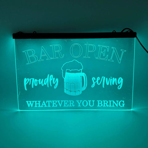 Color Changing LED Home Bar Sign