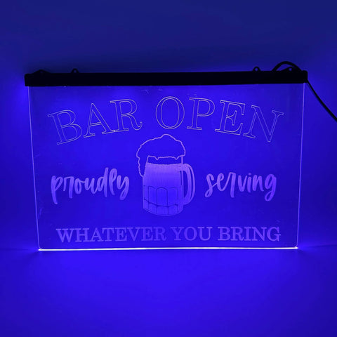 Color Changing LED Home Bar Sign