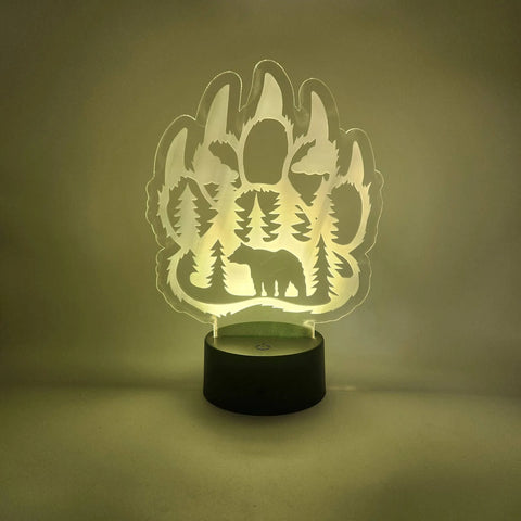 Bear Paw LED Light | Mountain Lodge Bear Claw Lamp | Nature