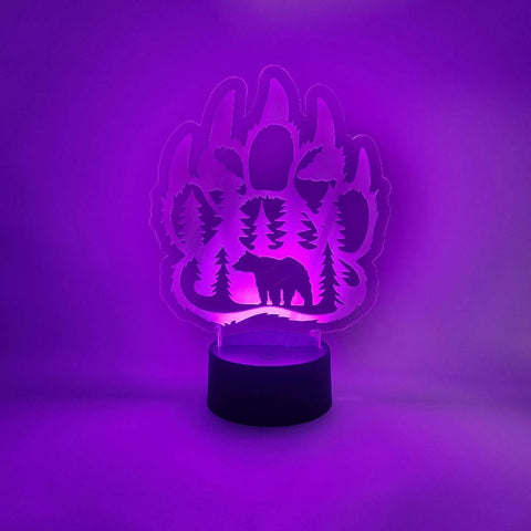 Bear Paw LED Light | Mountain Lodge Bear Claw Lamp | Nature
