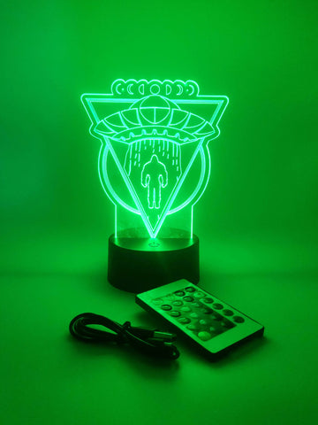 Bigfoot UFO Abduction LED Light | Sasquatch Alien Spaceship