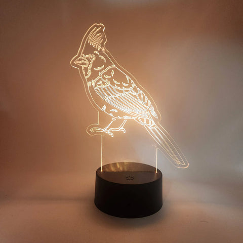 Cardinal LED Lamp | Red Bird Light | Gifts for Birdwatchers