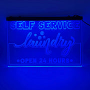Color Changing LED Sign - Self Service Laundry (Hanging)