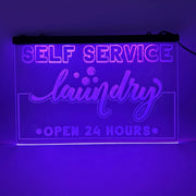 Color Changing LED Sign - Self Service Laundry (Hanging)