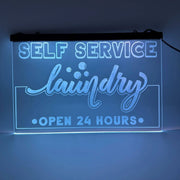 Color Changing LED Sign - Self Service Laundry (Hanging)