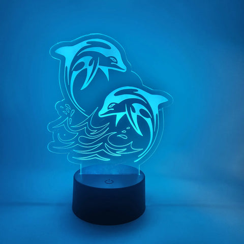 Dolphin LED Lamp | Marine Life Swimming Dolphins Light