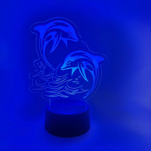 Dolphin LED Lamp | Marine Life Swimming Dolphins Light