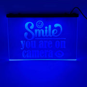 Color Changing LED Sign - Smile, You're on Camera (Hanging)