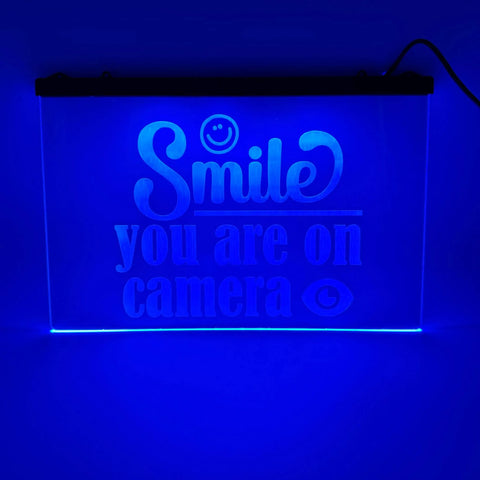 Color Changing LED Sign - Smile, You're on Camera (Hanging)