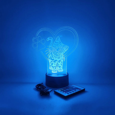 Kitten Lamp | Cute Kitty Cat LED Light | Gift for Cat Lovers