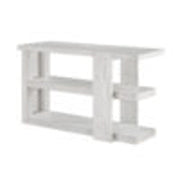 Sunset Trading Dover 30"H x 18"D x 50" Wide Rectangular Sofa Table with Storage Shelves | Cerused White Oak Wood