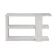 Sunset Trading Dover 30"H x 18"D x 50" Wide Rectangular Sofa Table with Storage Shelves | Cerused White Oak Wood