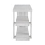 Sunset Trading Dover 30"H x 18"D x 50" Wide Rectangular Sofa Table with Storage Shelves | Cerused White Oak Wood