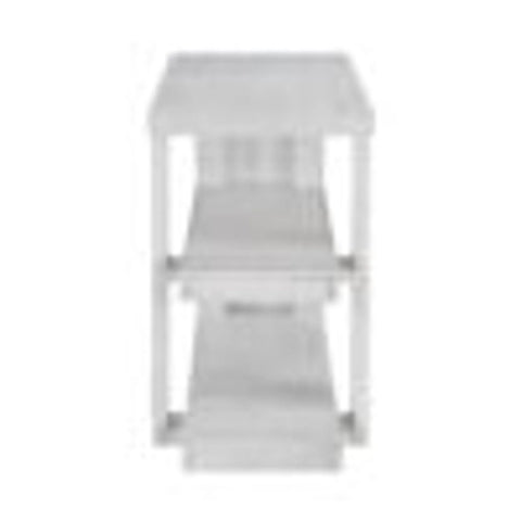 Sunset Trading Dover 30"H x 18"D x 50" Wide Rectangular Sofa Table with Storage Shelves | Cerused White Oak Wood