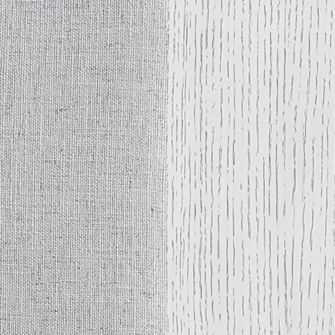 Sunset Trading Dover Dining Chair with Arms | Padded Upholstered Seat & Back Armchair | Set of 2 | Cerused White Oak Wood