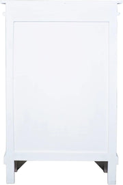 Sunset Trading Cottage Carved Accent Cabinet | Distressed White/Driftwood Brown Solid Wood | Fully Assembled Hall Table