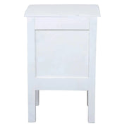 Sunset Trading Cottage End Table | Distressed White Solid Wood | Fully Assembled Nightstand