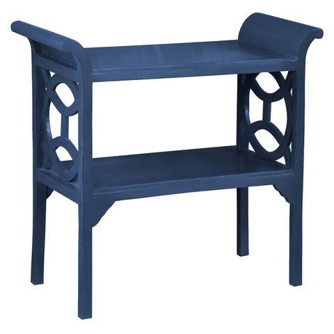 Sunset Trading Cottage Accent Table Console | Navy Blue Solid Wood | Fully Assembled Server