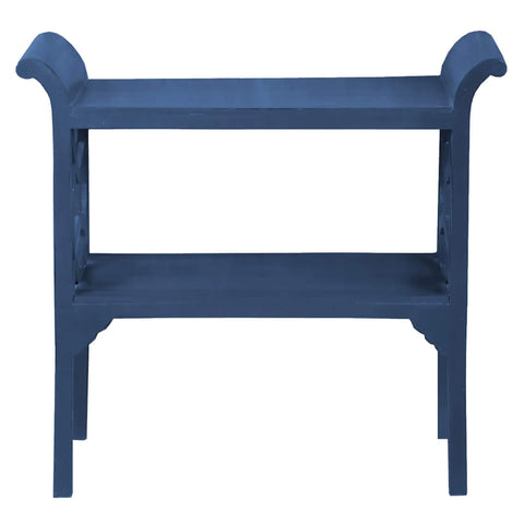 Sunset Trading Cottage Accent Table Console | Navy Blue Solid Wood | Fully Assembled Server
