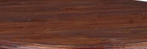 Sunset Trading Cottage Round Accent End Table | Distressed White/Raftwood Brown Solid Wood | Fully Assembled