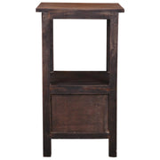 Sunset Trading Cottage Two Drawer End Side Table | Distressed Black/Raftwood Brown Solid Wood | Fully Assembled