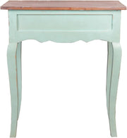 Sunset Trading Cottage Table | Bahama Blue/Natural Limewash Solid Wood | Fully Assembled