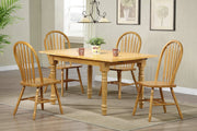 Sunset Trading Oak Selections Arrowback Dining Side Chair | Light Oak Solid Wood | Set of 2
