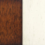 Sunset Trading Andrews Napoleon Dining Side Chair | Two Tone Antique White Chestnut Brown Solid Wood | Set of 2