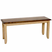 Sunset Trading Brook 42" Dining Bench | Two Tone Light Brown Wood