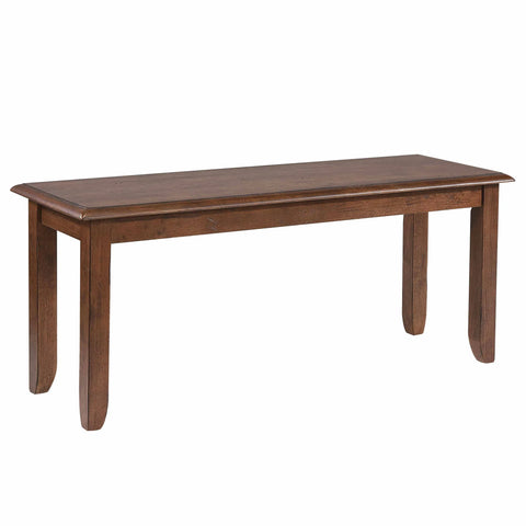 Sunset Trading Simply Brook 42" Dining Bench | Amish Brown Solid Wood | Solid Wood