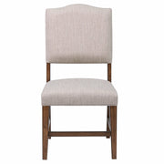Sunset Trading Simply Brook Performance Fabric Upholstered Dining Chair | Set of 2 | Amish Brown Solid Wood