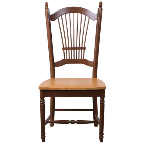 Sunset Trading Oak Selections Allenridge Dining Chair | Nutmeg Brown and Light Oak | Set of 2
