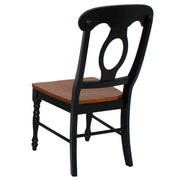 Sunset Trading Black Cherry Selections Napoleon Dining Chair | Antique Black and Cherry | Set of 2