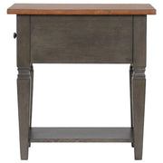 Sunset Trading Dakota 14" Narrow End Table with Drawer & Shelf Storage | Solid Wood Recliner Side Table | Slim Bedroom Nighstand | Living Room Chair Sidetable