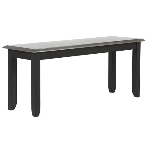 Sunset Trading Tempo Brook 42" Dining Bench | Distressed Black and Gray Wood