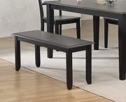 Sunset Trading Tempo Brook 42" Dining Bench | Distressed Black and Gray Wood
