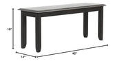 Sunset Trading Tempo Brook 42" Dining Bench | Distressed Black and Gray Wood